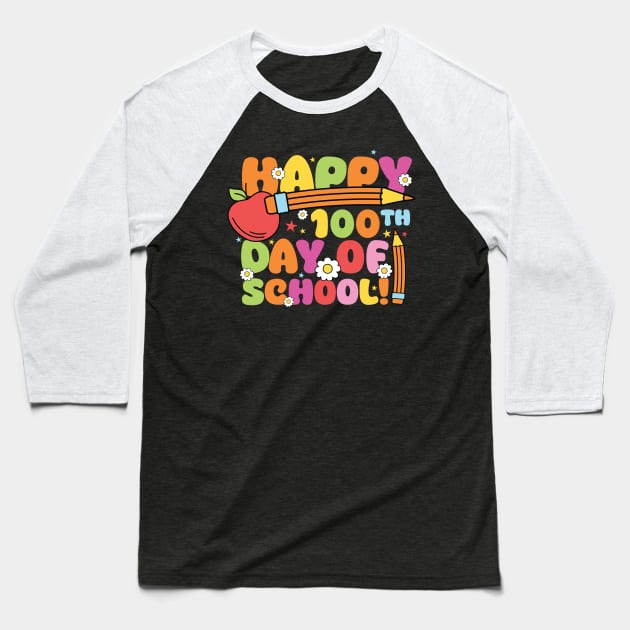 Happy 100 Days Of School Baseball T-Shirt by badrianovic